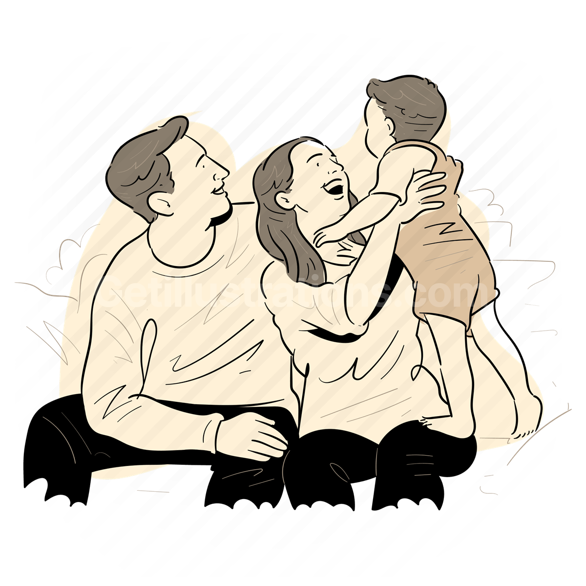 Family and Children illustration preview image